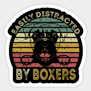 Easily Distracted By Boxers Sticker